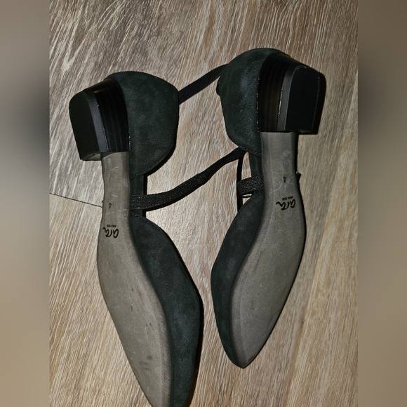 ARA strappy pointed toe flats size 4 6.5 black suede - Picture 6 of 7